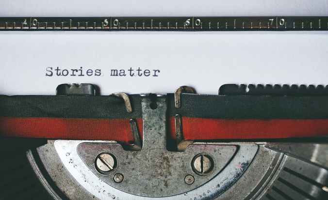 Typewriter with text